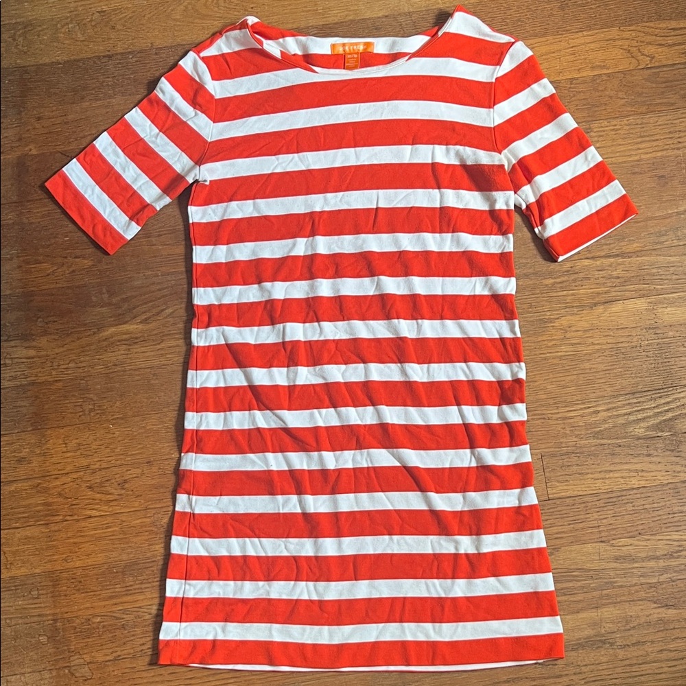 Joe Fresh Red and White Striped Top